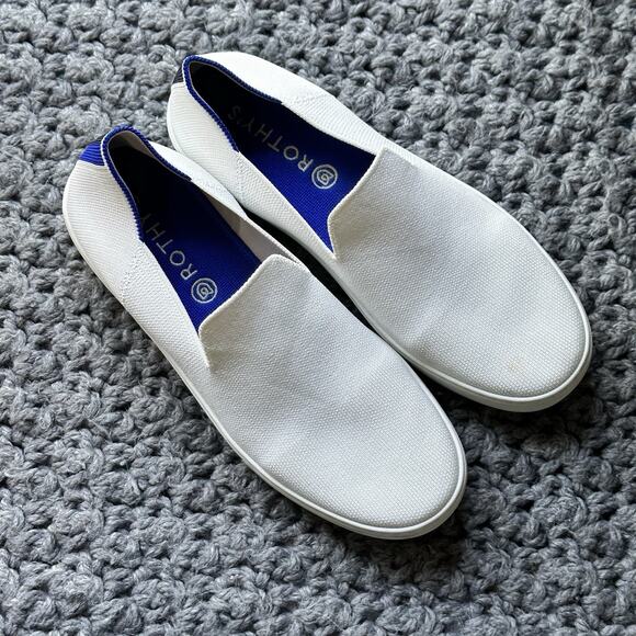 Rothy's White Arch Support Slip On Washable Sneakers White Size 10.5 - Picture 1 of 9